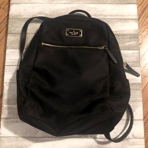 Kate Spade Black Nylon Backpack